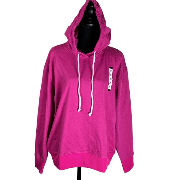 FASHION ZERO Tops - FASHION ZERO WOMEN'S FUCHSIA PINK PULLOVER HOODIE NWT SIZE M